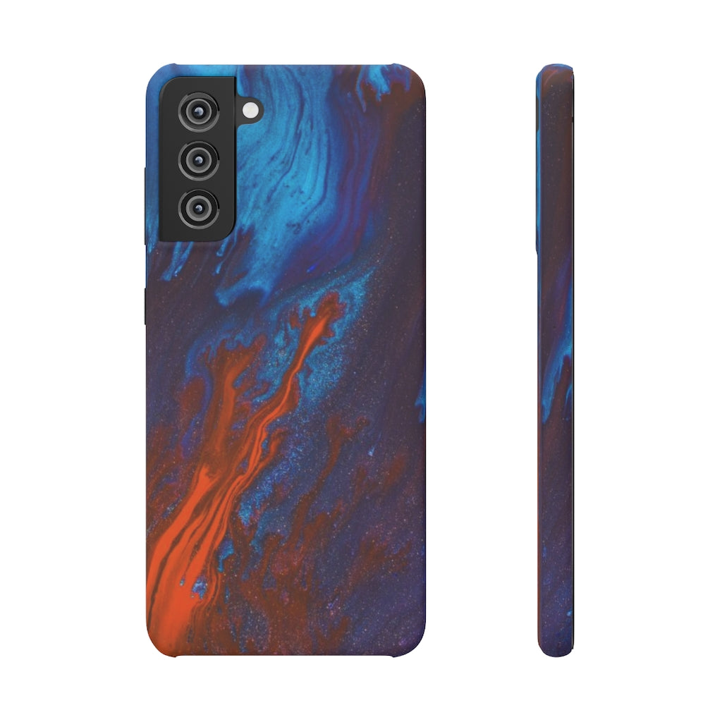 Orange Flame Ink Art Android Case (Slim) Samsung Galaxy S21 Matte Phone Case