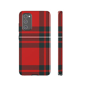 Plaid Pattern Red Android Case (Protective) Samsung Galaxy S20 FE Matte Phone Case