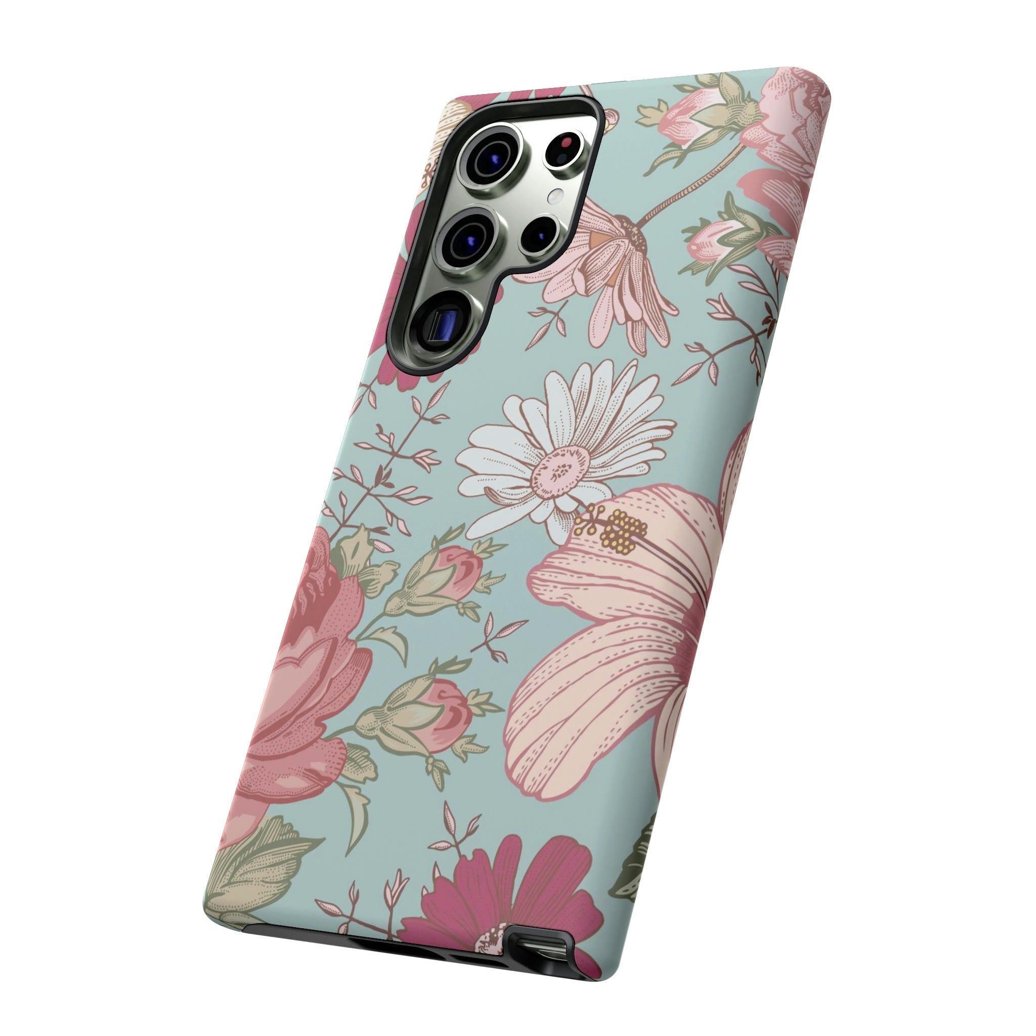 Hibiscus Vintage Flower Samsung Case (Protective) Phone Case