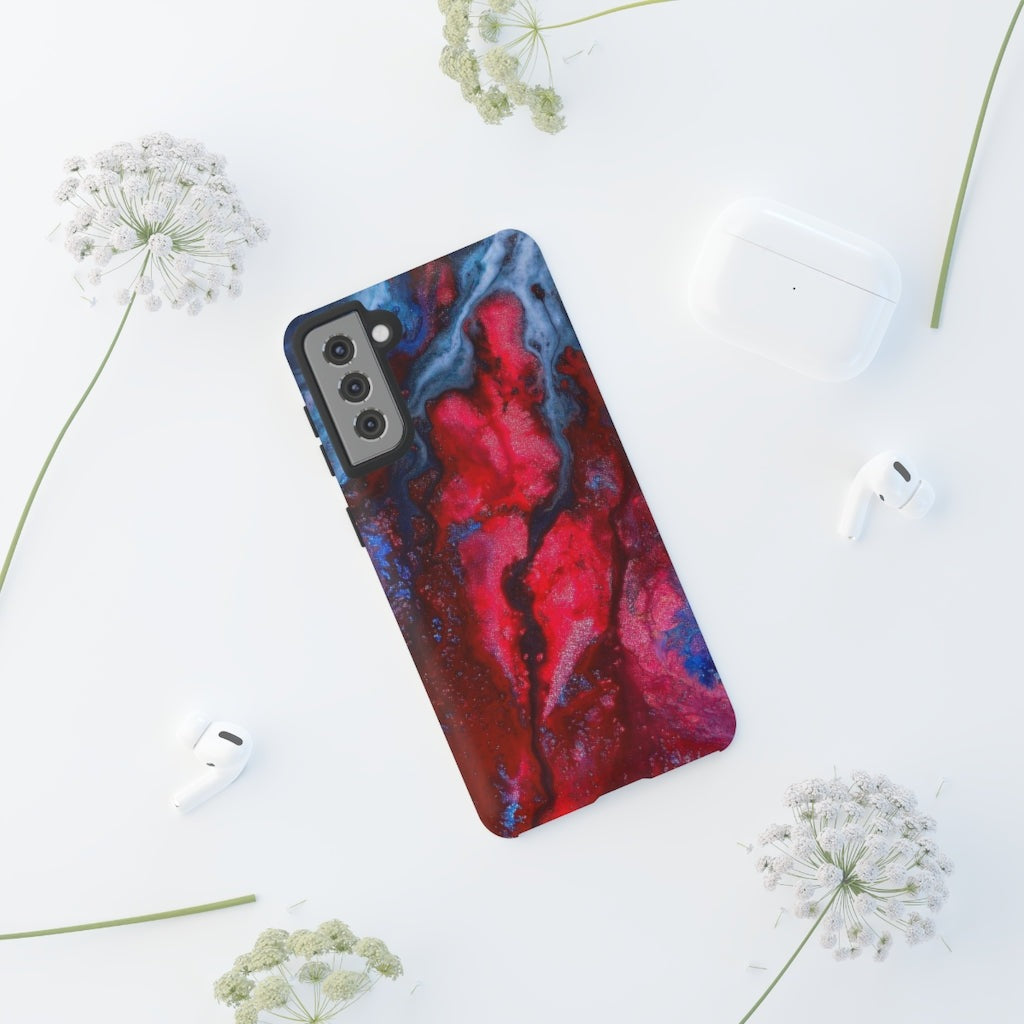 Neon Red Ink Art Android Case (Protective) Phone Case