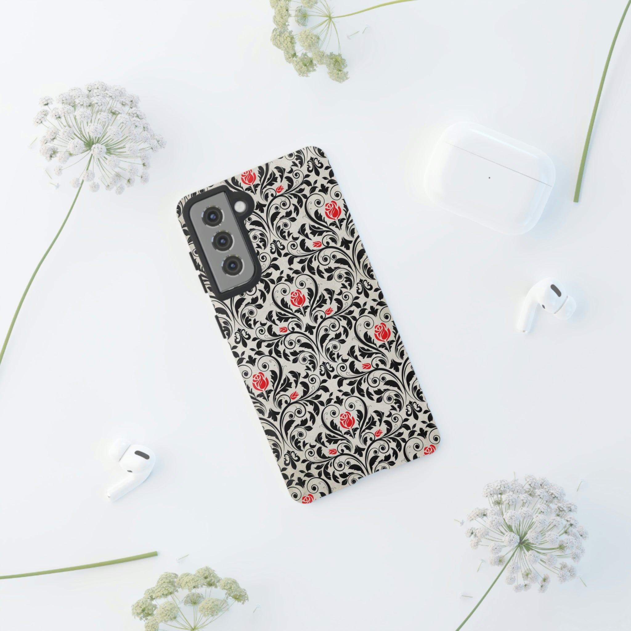 Black Rose Gothic Flower Samsung Case (Protective) Phone Case