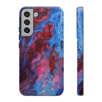 Deep Red Ink Art Android Case (Protective) Samsung Galaxy S22 Plus Matte Phone Case