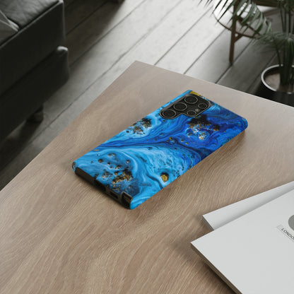 Blue Ice Melt Ink Art Android Case (Protective) Phone Case