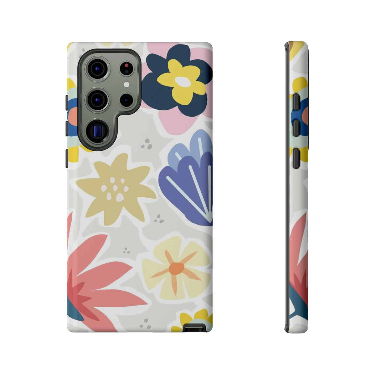 Blue Bouquet Happy Flower Samsung Case (Protective) Samsung Galaxy S23 Ultra Glossy Phone Case