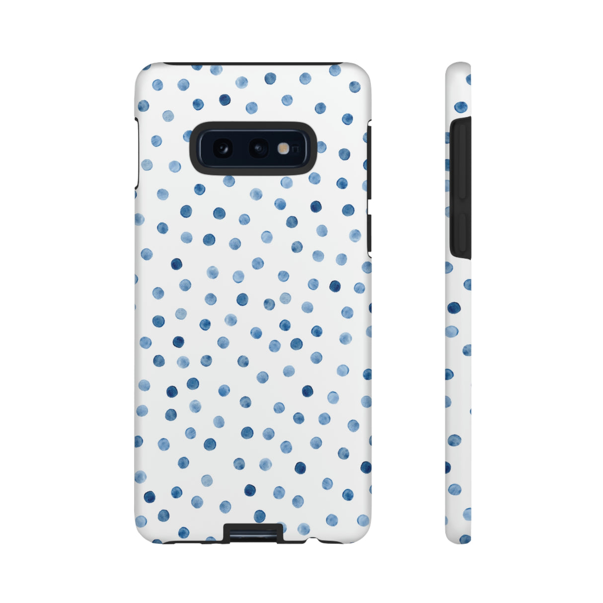 Blue Dots Pattern Android Case (Protective) Samsung Galaxy S10E Matte Phone Case