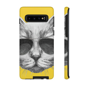 Cool Cat Portrait Android Case (Protective) Samsung Galaxy S10 Matte Phone Case