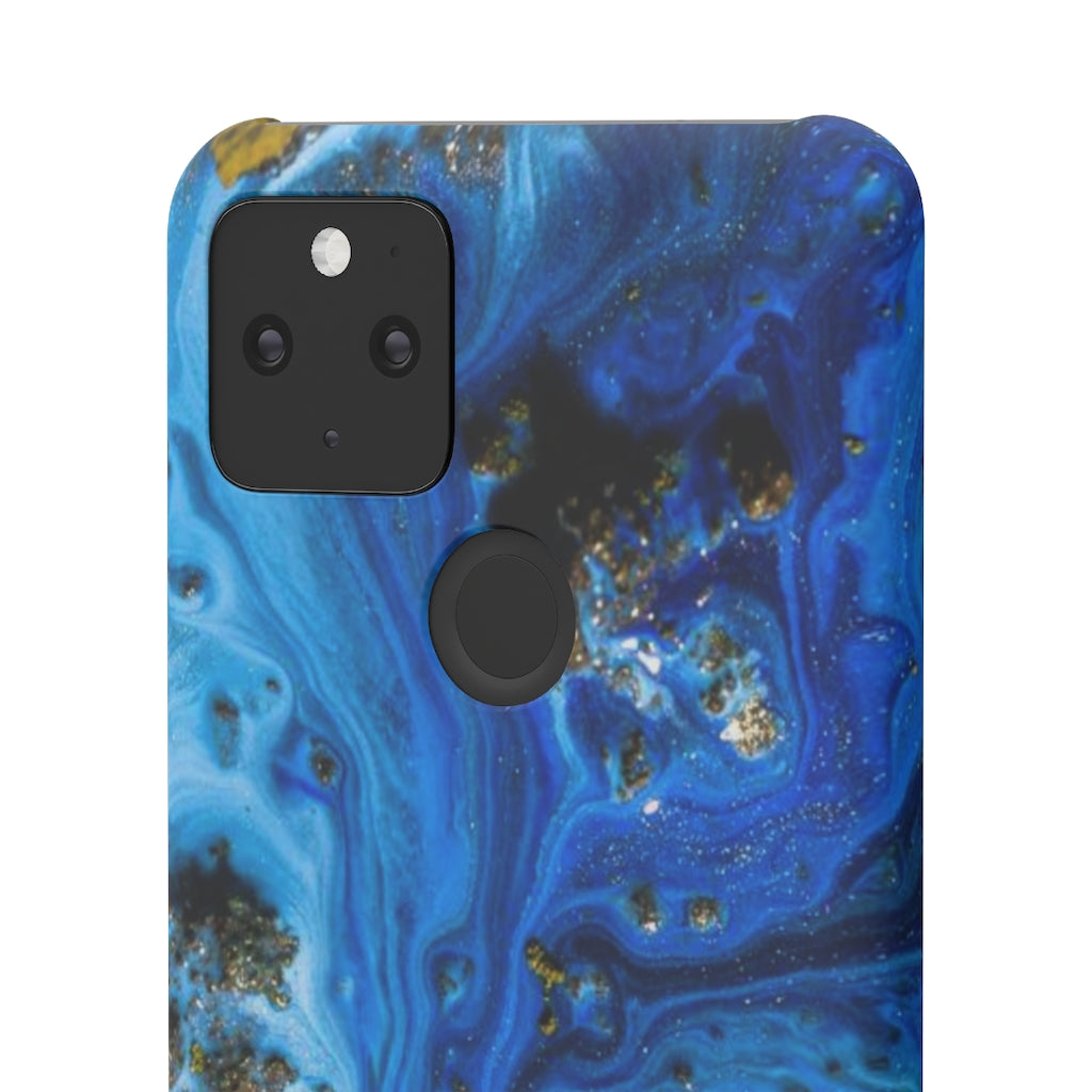 Blue Ice Melt Ink Art Android Case (Slim) Phone Case