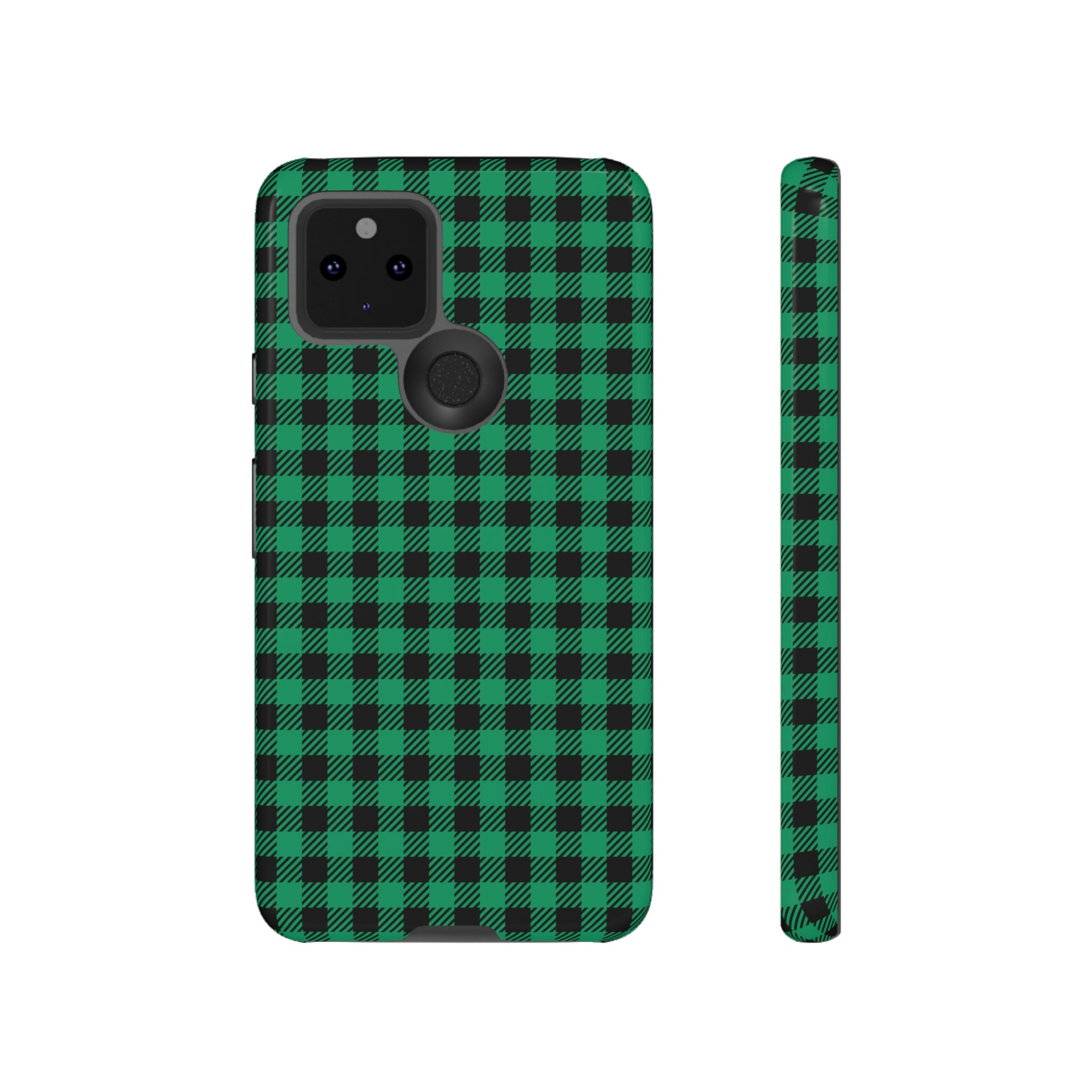 Green Flannel Android Case (Protective) Google Pixel 5 5G Glossy Phone Case