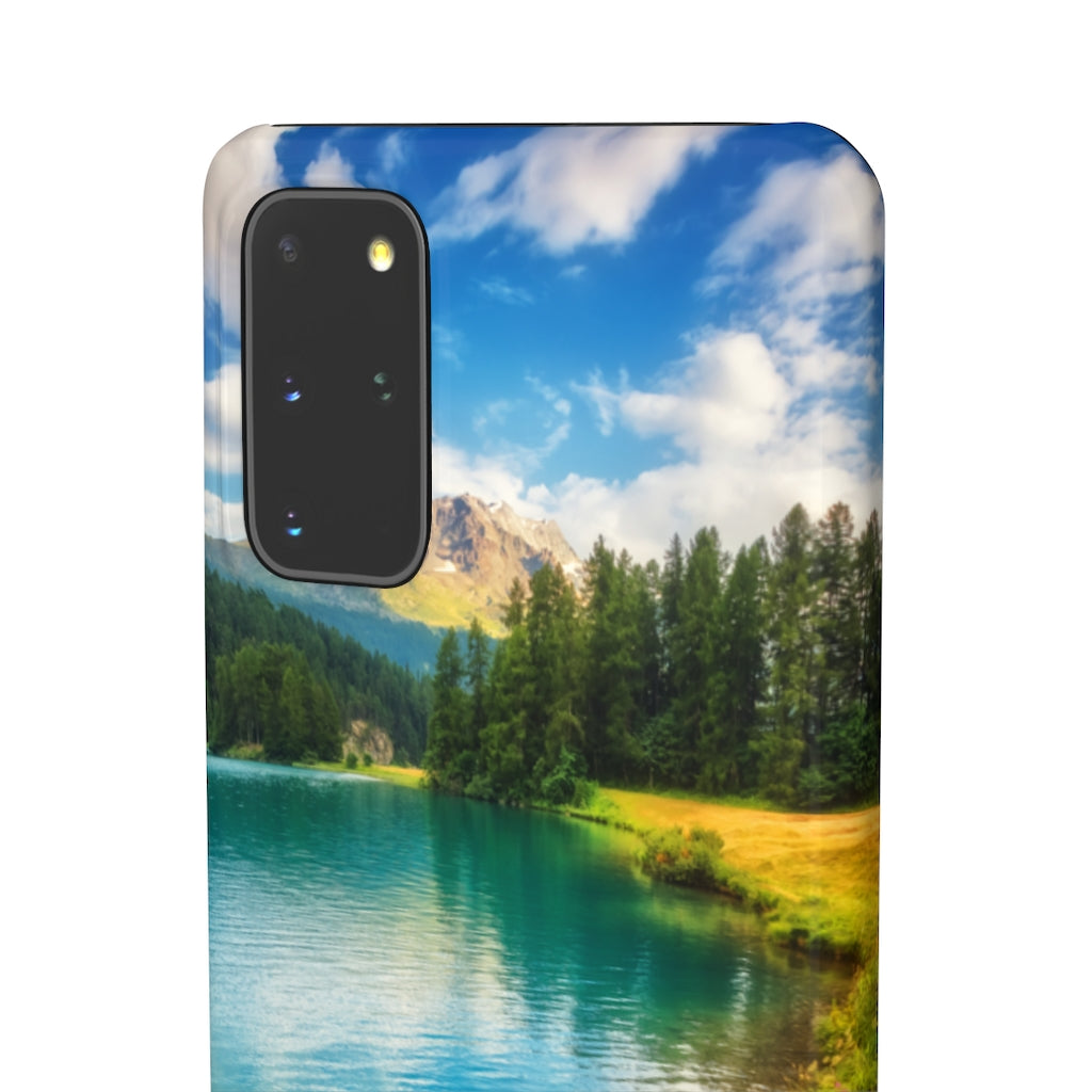 Fantastic Azure Alpine Lake Samsung/iPhone (Slim) Samsung Galaxy S20+ Glossy Phone Case