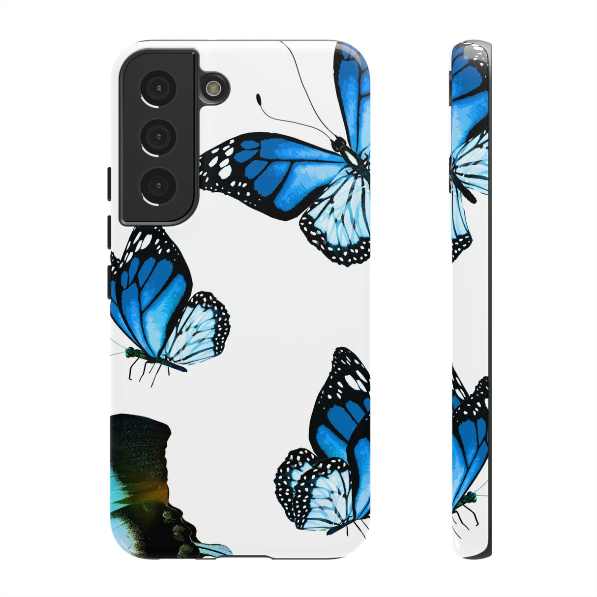 Blue Butterflies Android Case (Protective) Samsung Galaxy S22 Glossy Phone Case