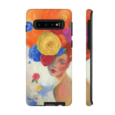 Flower Woman Android Case (Protective) Samsung Galaxy S10 Glossy Phone Case