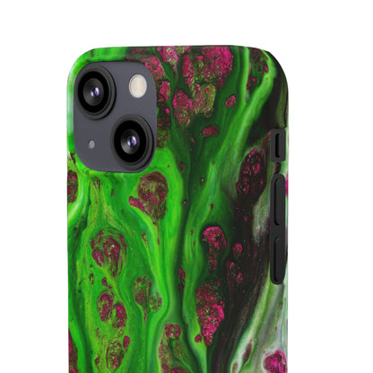 Toxic Green Ink Art iPhone Case (Slim) Phone Case