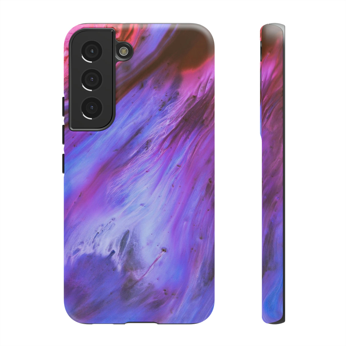 Purple Cosmos Ink Art Android Case (Protective) Samsung Galaxy S22 Matte Phone Case