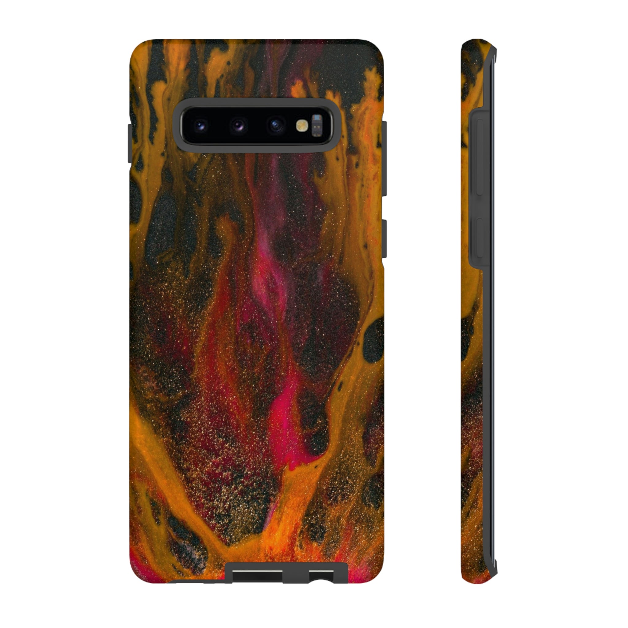 Bon Fire Ink Art Android Case (Protective) Samsung Galaxy S10 Plus Matte Phone Case