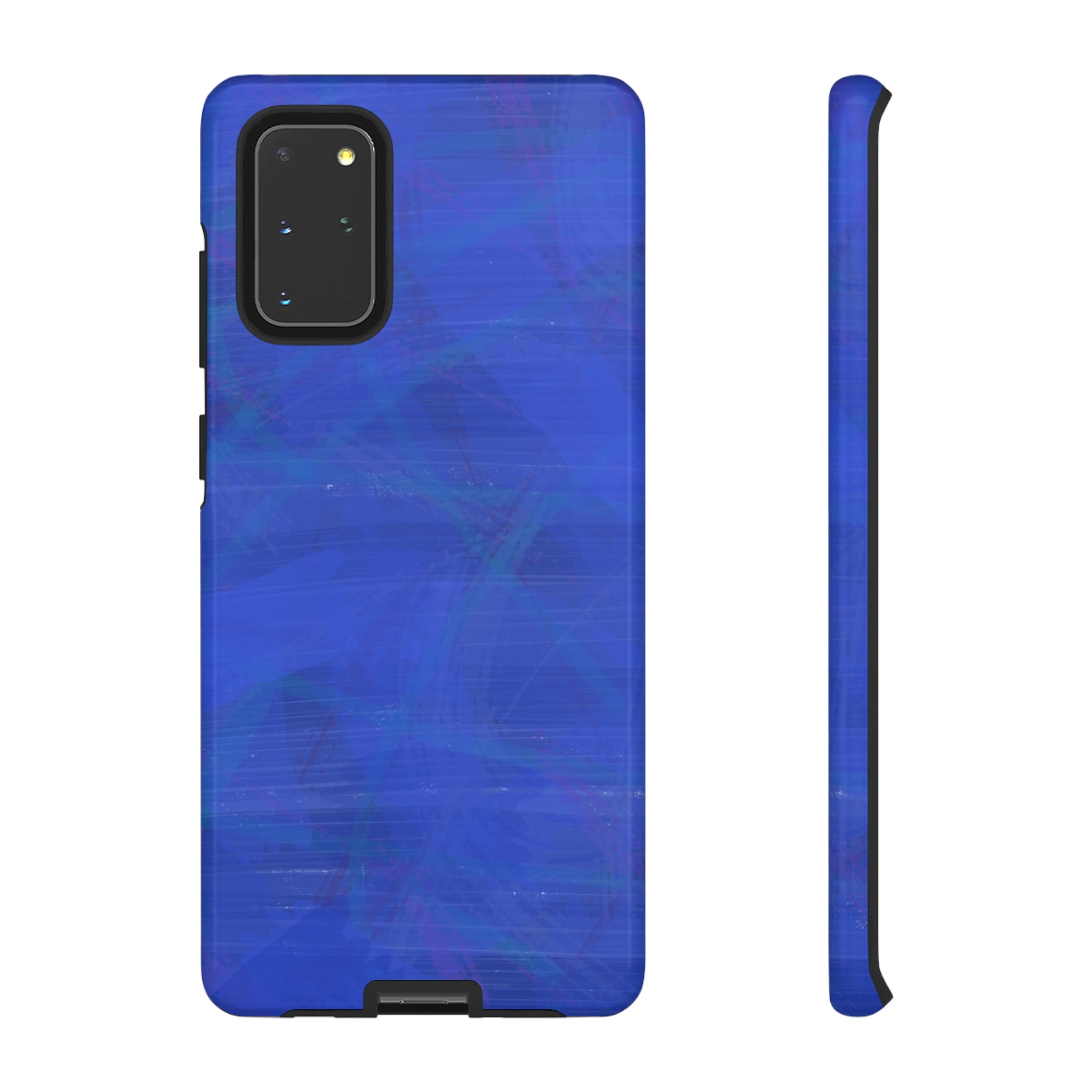 Abstract Blue Android Case (Protective) Samsung Galaxy S20+ Glossy Phone Case