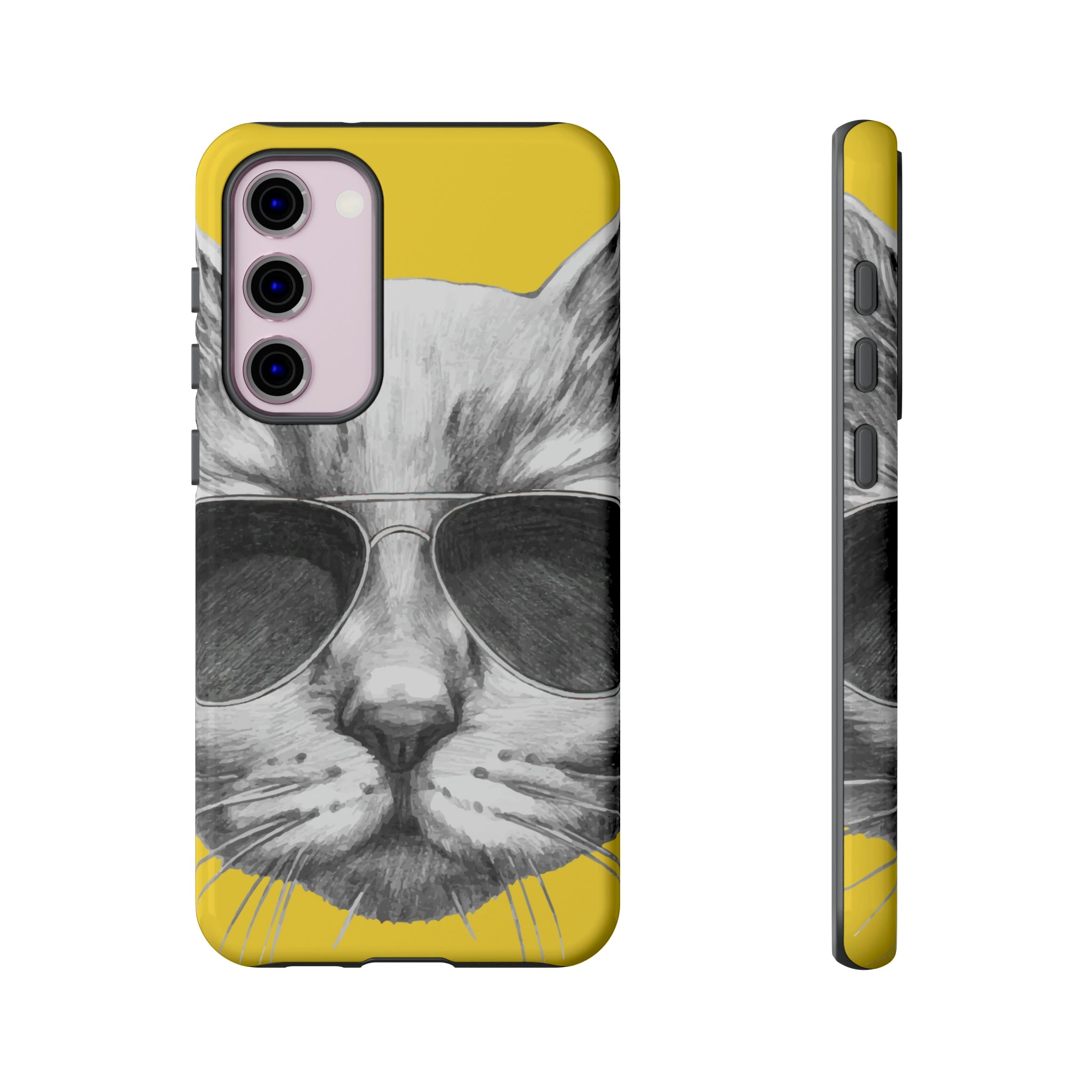 Cool Cat Portrait Android Case (Protective) Samsung Galaxy S23 Plus Glossy Phone Case