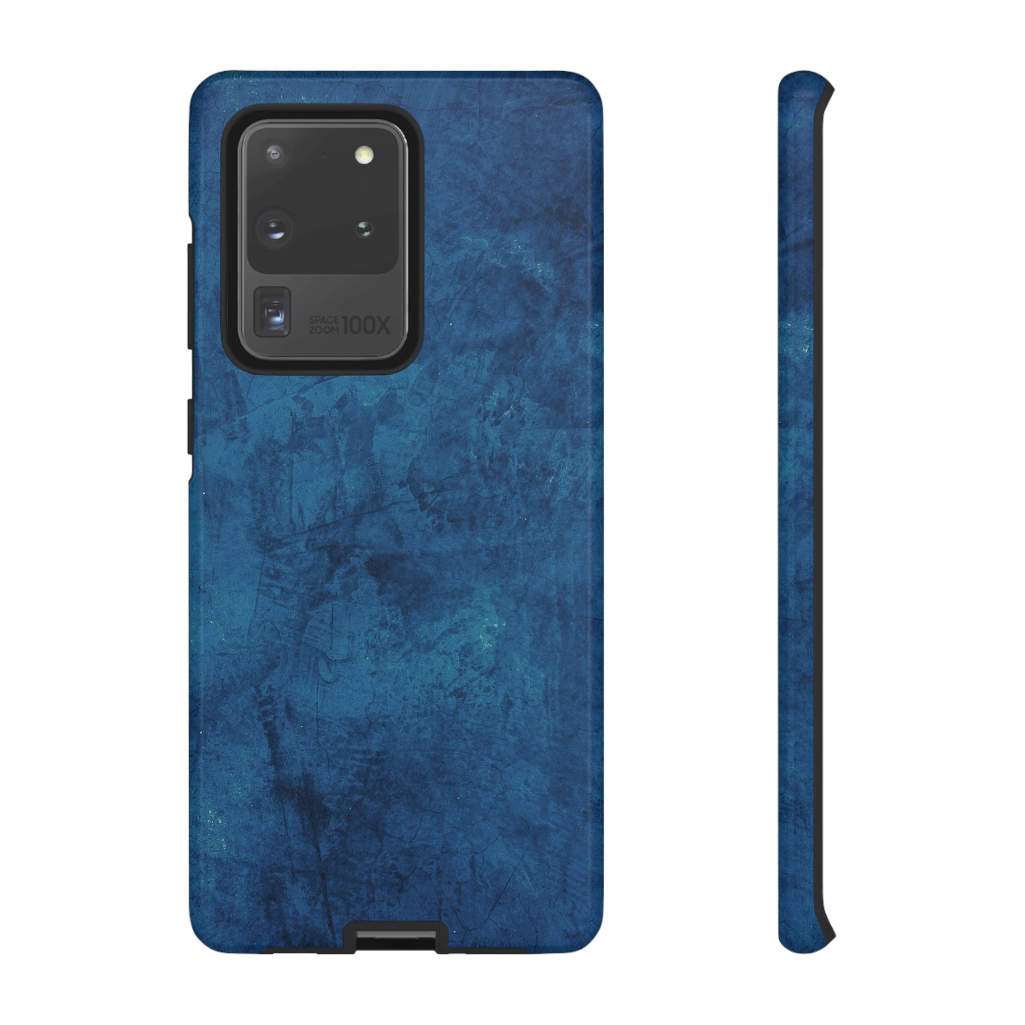 Grunge Navy Blue Android Case (Protective) Samsung Galaxy S20 Ultra Glossy Phone Case