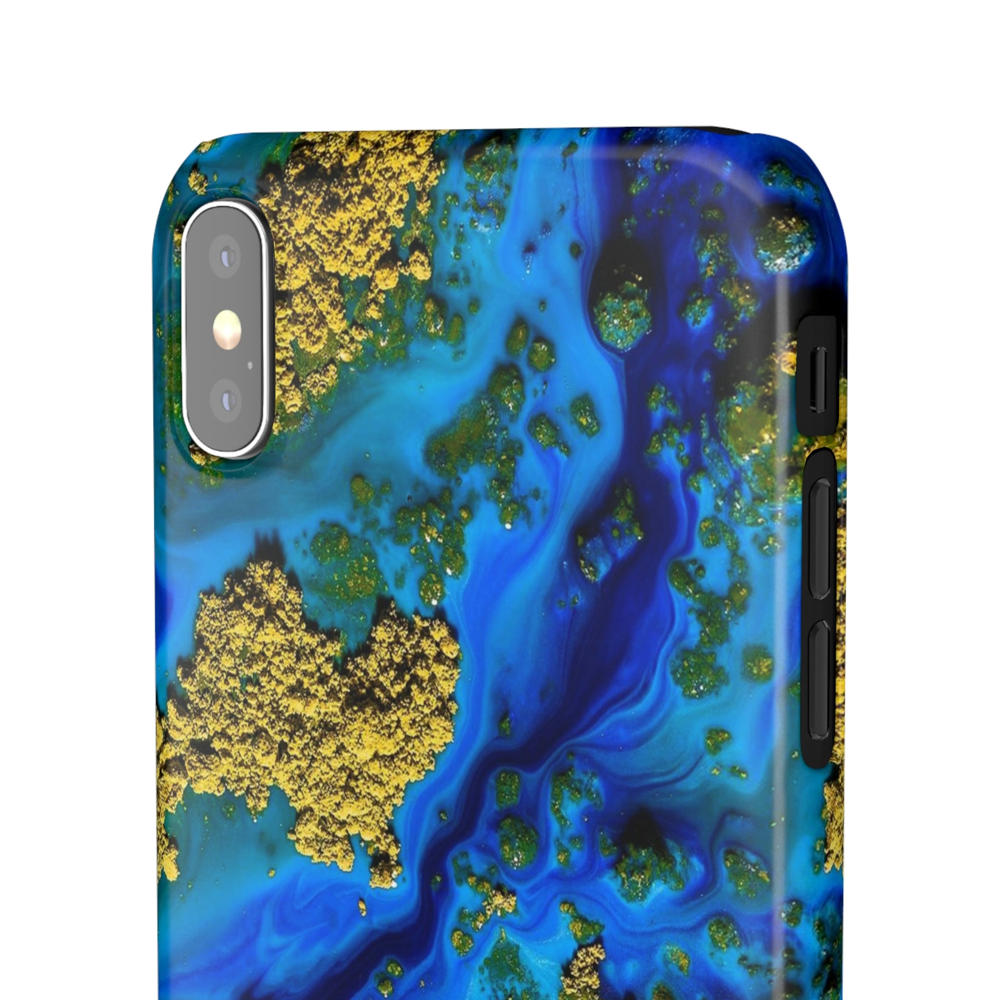 Blue Clear Ocean Ink Art iPhone Case (Slim) Phone Case