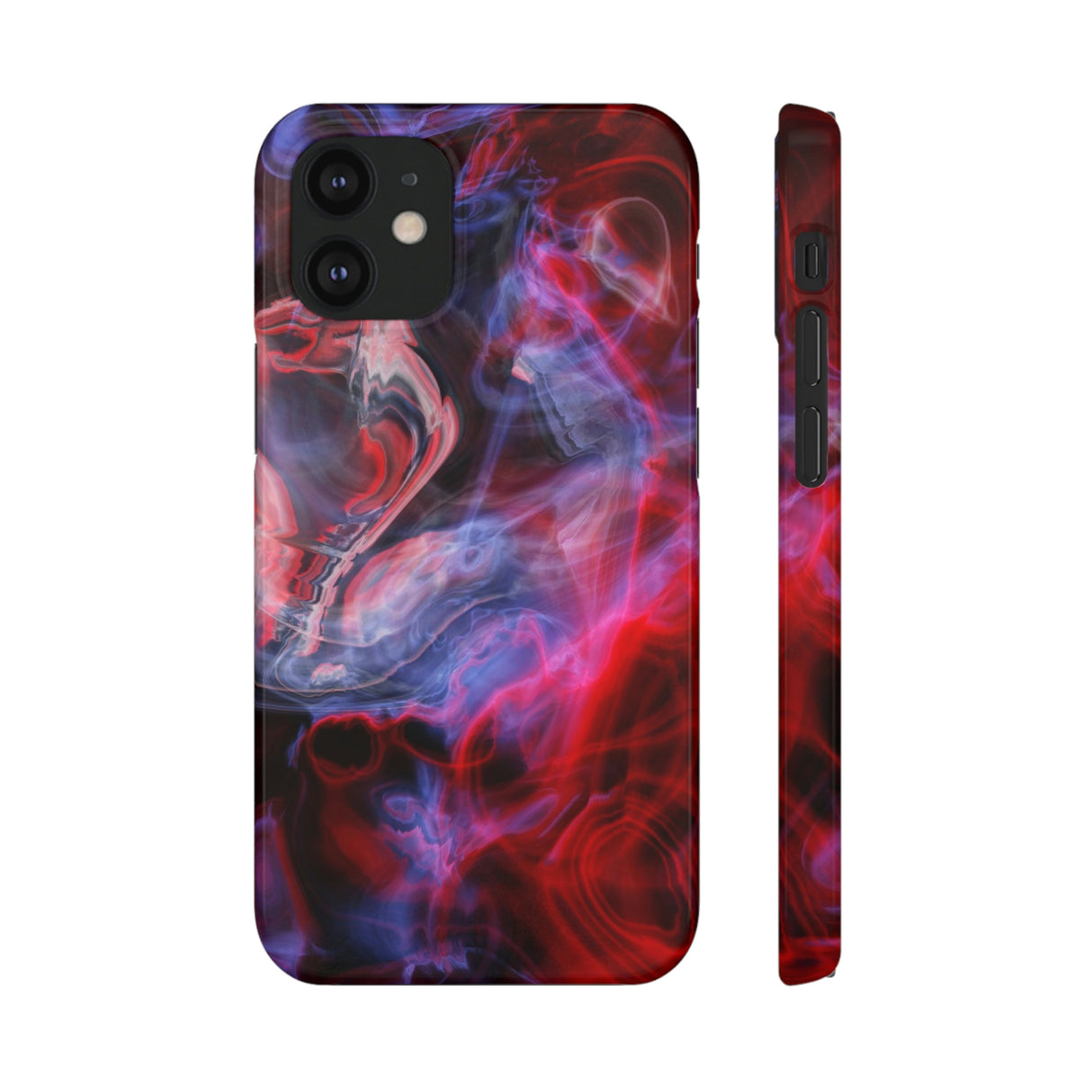 Red Marble iPhone Case (Slim) iPhone 12 Mini Glossy Phone Case