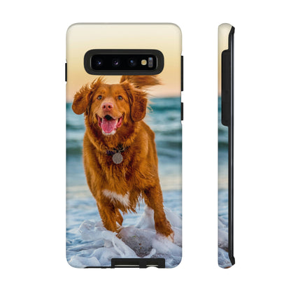 Happy Beach Dog Android Case (Protective) Samsung Galaxy S10 Matte Phone Case