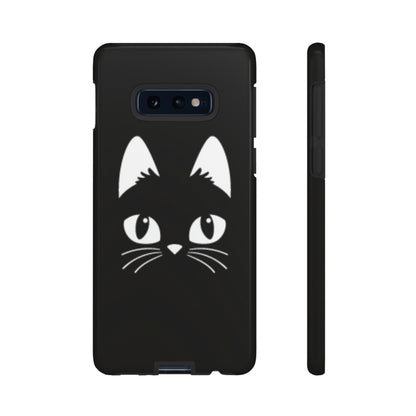 Cartoon Cat Icon Android Case (Protective) Samsung Galaxy S10E Glossy Phone Case