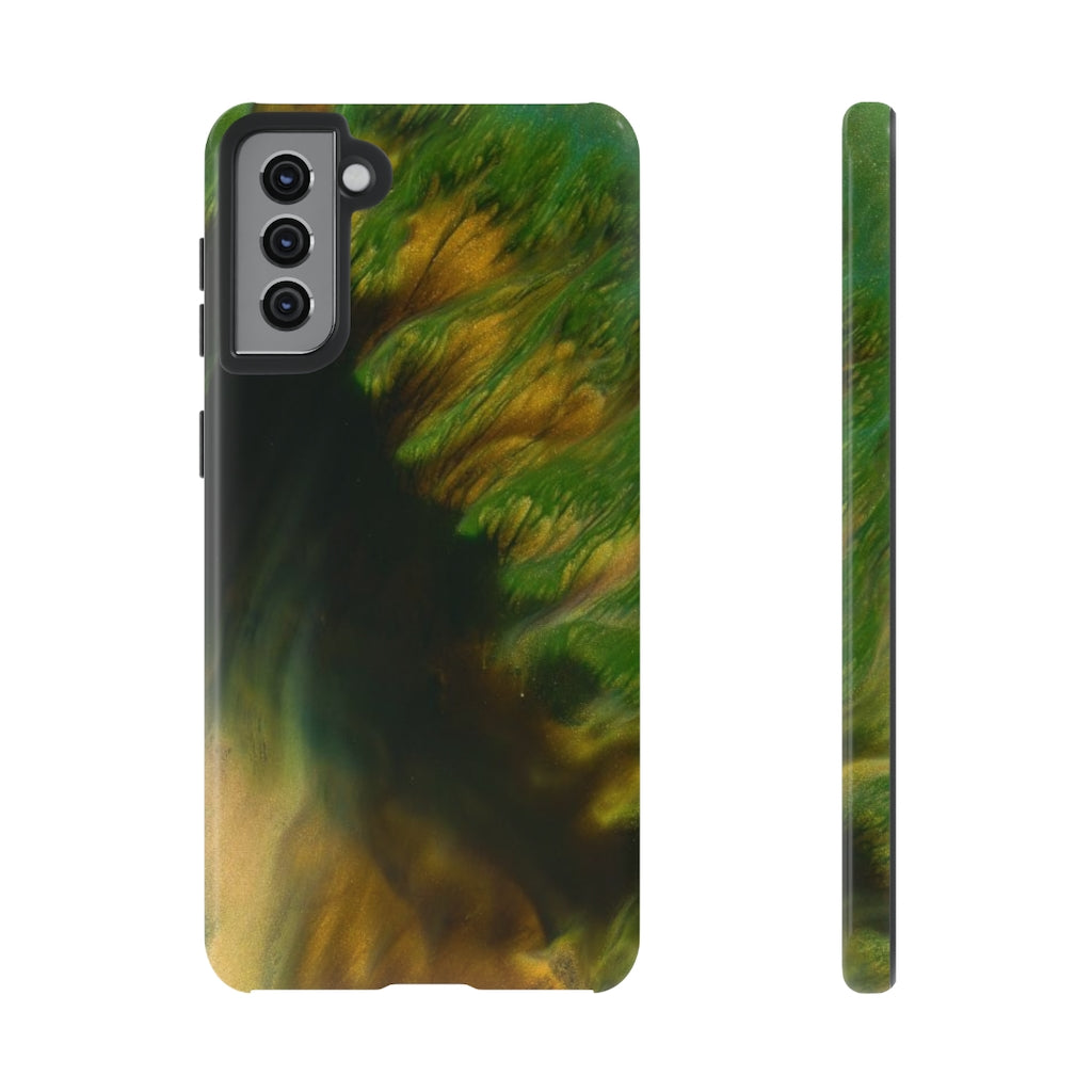 Green Forest Ink Art Android Case (Protective) Samsung Galaxy S21 Plus Glossy Phone Case