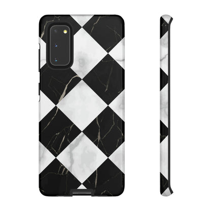 Check Marble Android Case (Protective) Samsung Galaxy S20 Glossy Phone Case