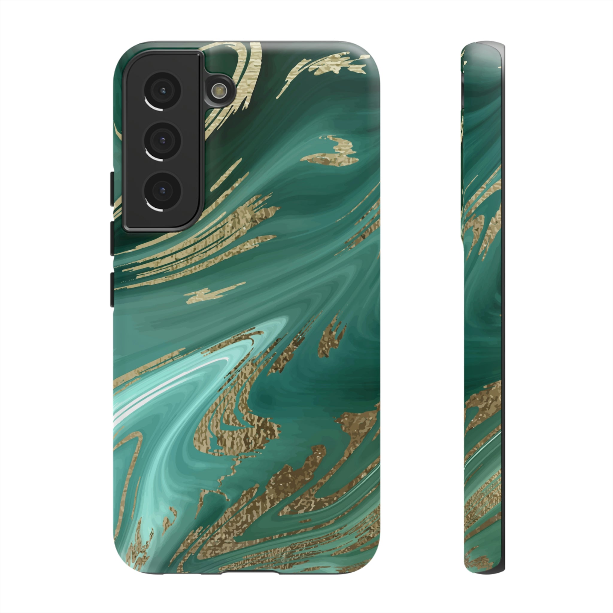 Green Marble Android Case (Protective) Samsung Galaxy S22 Matte Phone Case