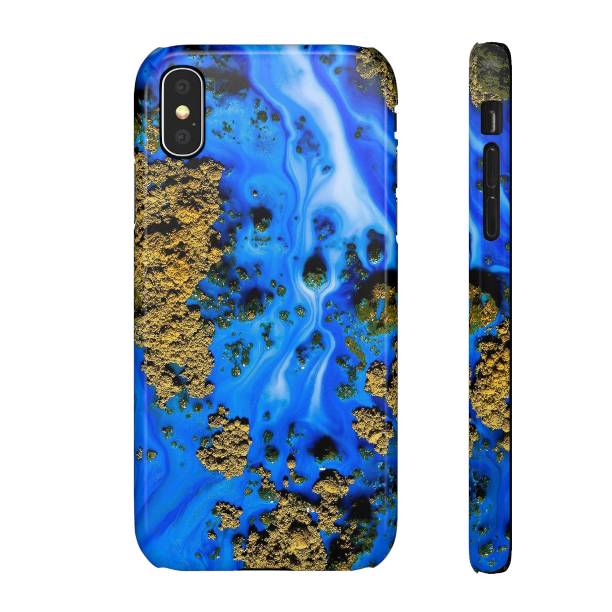 Blue River Ink Art iPhone Case (Slim) iPhone X Glossy Phone Case