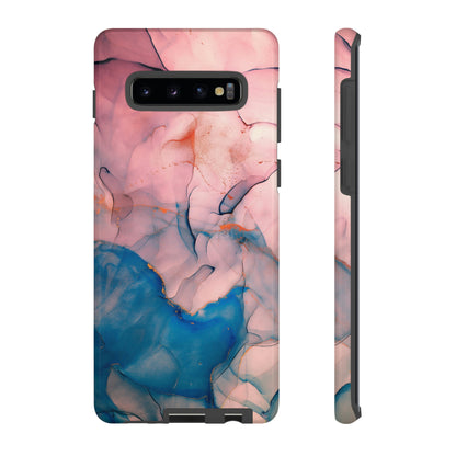 Pink Alcohol ink Marble Android Case (Protective) Samsung Galaxy S10 Plus Glossy Phone Case