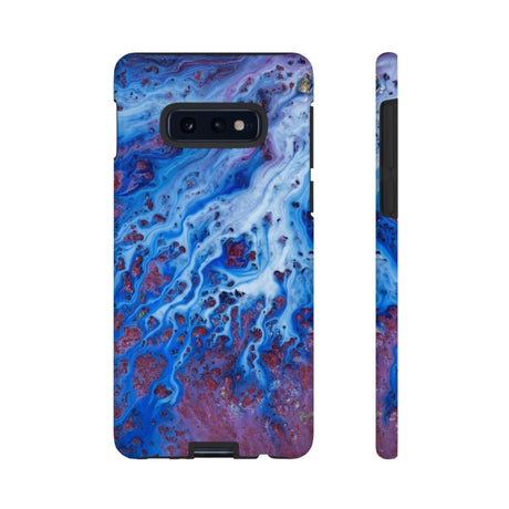 Ice Blue River Ink Art Android Case (Protective) Samsung Galaxy S10E Glossy Phone Case