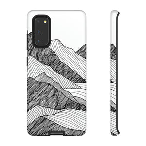 Mountain Line Art Android Case (Protective) Samsung Galaxy S20 Glossy Phone Case