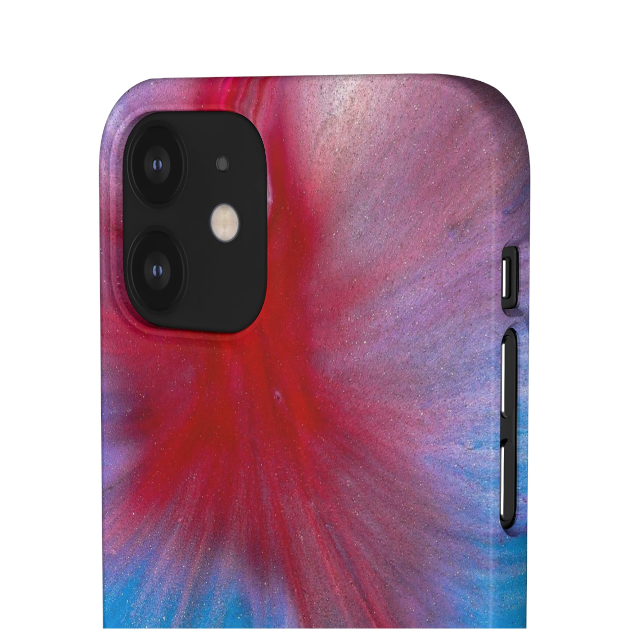 Red Warp Ink Art iPhone Case (Slim) Phone Case