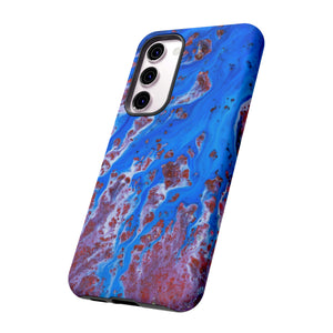 Bright Blue Ink Art Android Case (Protective) Phone Case