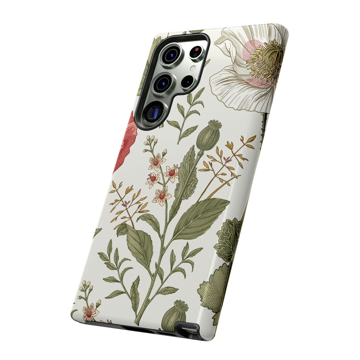 Poppy Vintage Flower Samsung Case (Protective) Phone Case