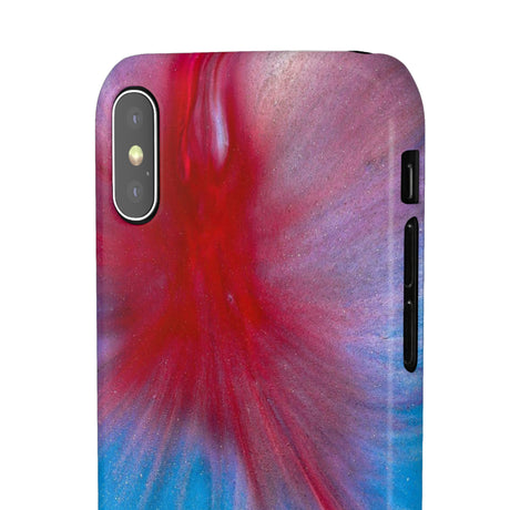 Red Warp Ink Art iPhone Case (Slim) Phone Case