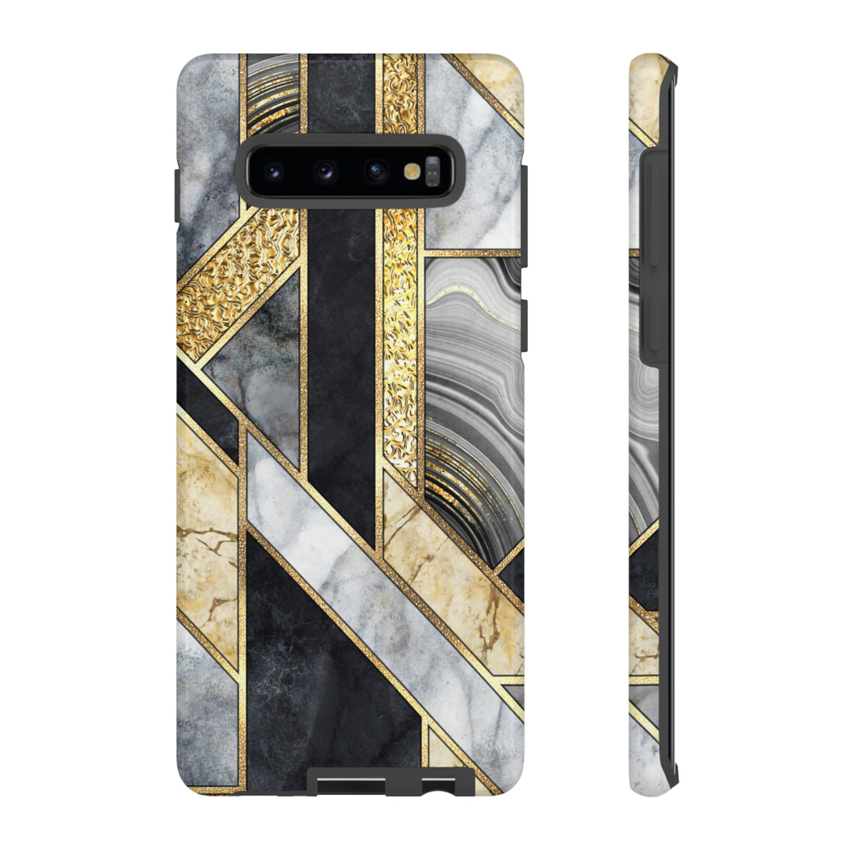 Gold Art Deco Android Case (Protective) Samsung Galaxy S10 Plus Glossy Phone Case