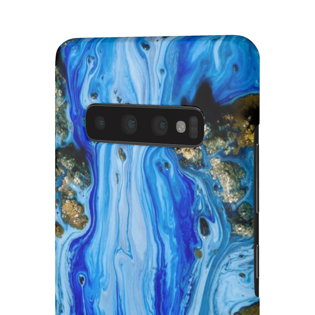 Blue Ice Ink Art Android Case (Slim) Phone Case