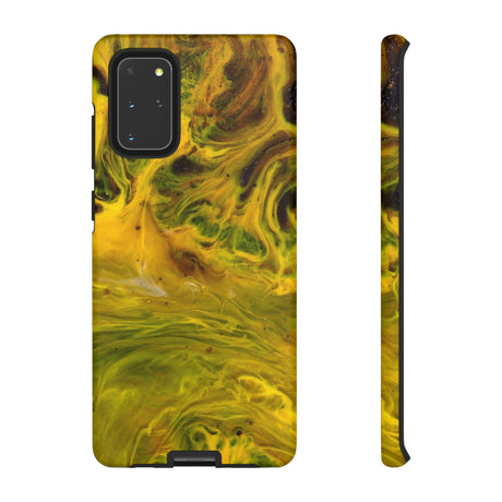 Liquid Yellow Ink Art Android Case (Protective) Samsung Galaxy S20+ Matte Phone Case