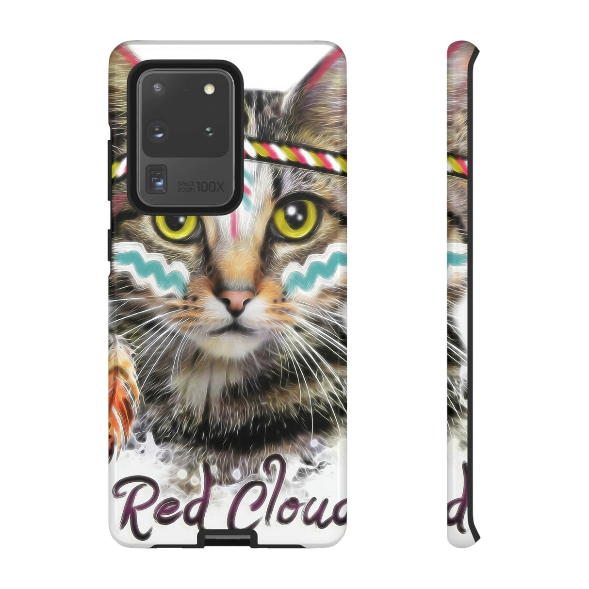 Red Cloud Cat Android Case (Protective) Samsung Galaxy S20 Ultra Glossy Phone Case