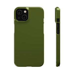 Army Green iPhone Case (Slim) iPhone 14 Glossy Phone Case