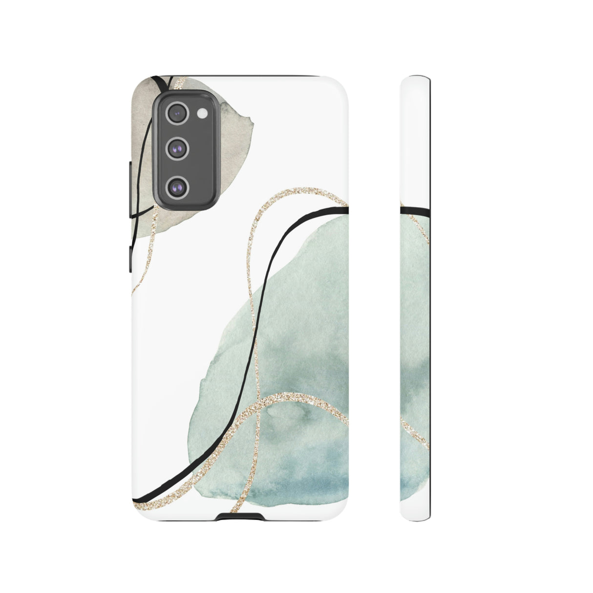 Green Watercolor Android Case (Protective) Samsung Galaxy S20 FE Matte Phone Case