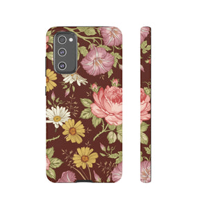 Dark red Vintage Flower Samsung Case (Protective) Samsung Galaxy S20 FE Matte Phone Case