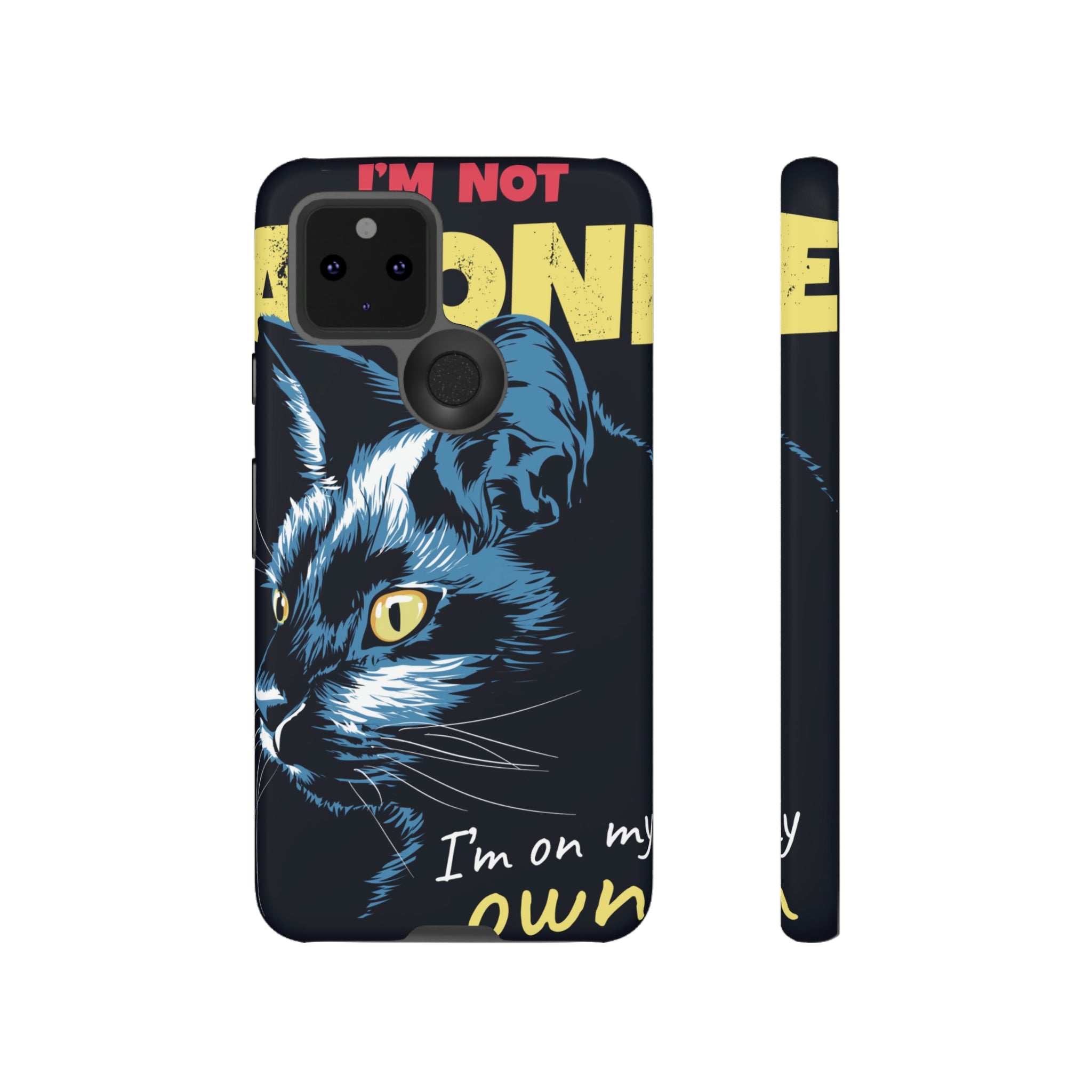 Black Cat Poster Android Case (Protective) Google Pixel 5 5G Matte Phone Case