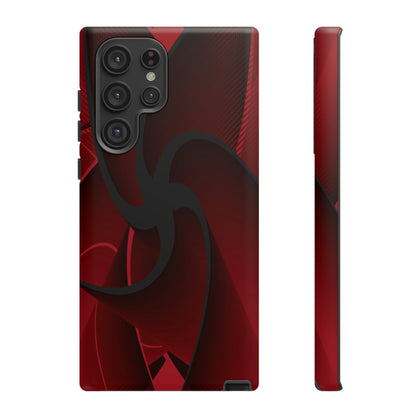 Red Liquid Spiral Android Case (Protective) Samsung Galaxy S22 Ultra Matte Phone Case