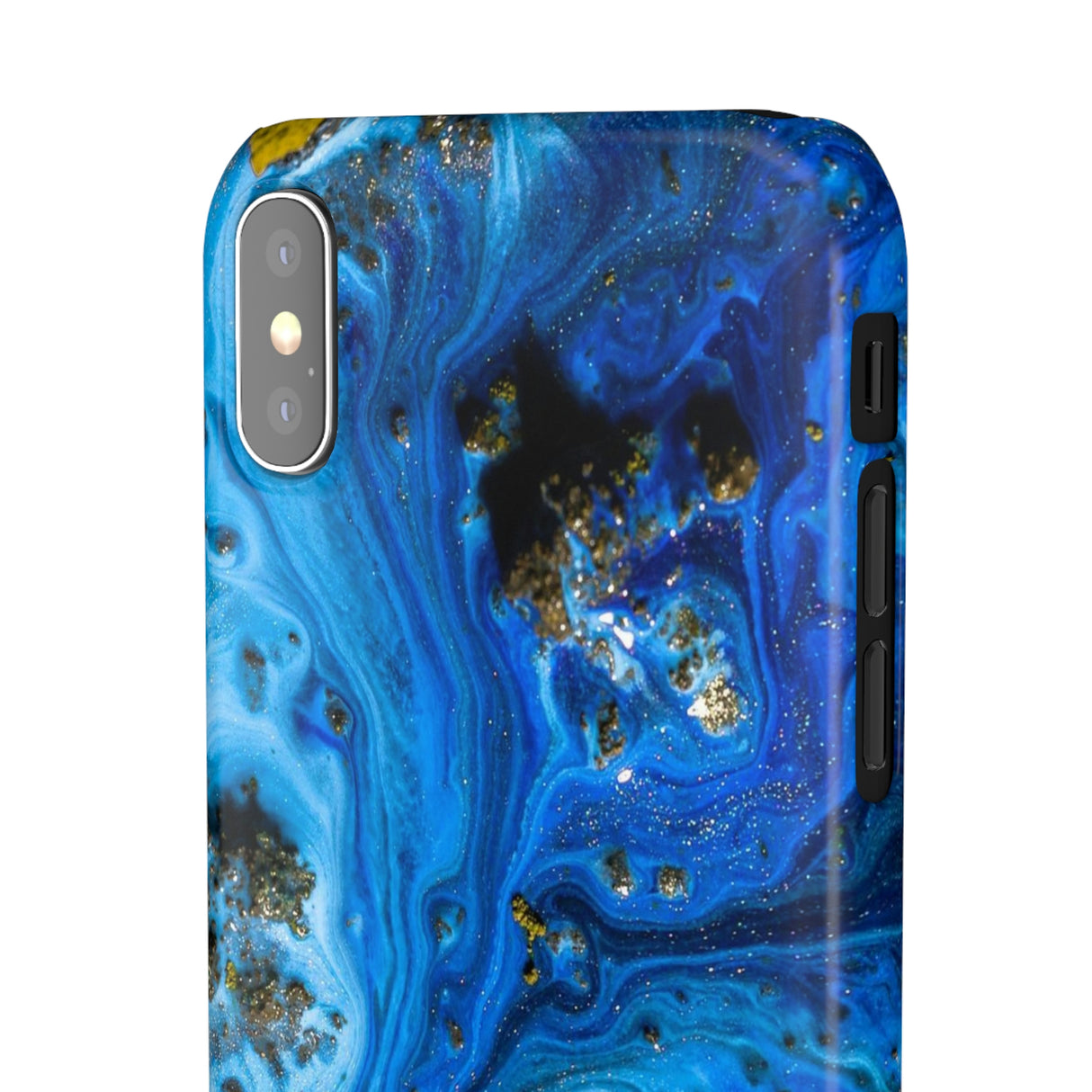 Blue Ice Melt Ink Art iPhone Case (Slim) Phone Case