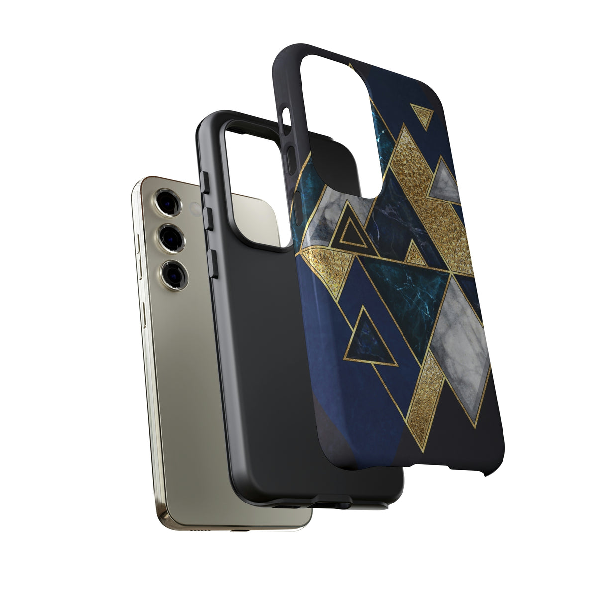 Dark Blue Geometric Android Case (Protective) Phone Case