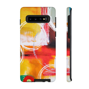 Abstract Yellow Android Case (Protective) Samsung Galaxy S10 Glossy Phone Case