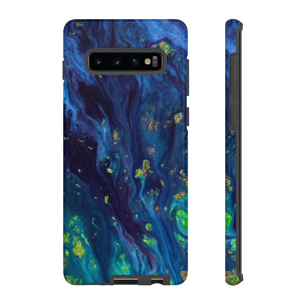 Green Opal Ink Art Android Case (Protective) Samsung Galaxy S10 Plus Glossy Phone Case