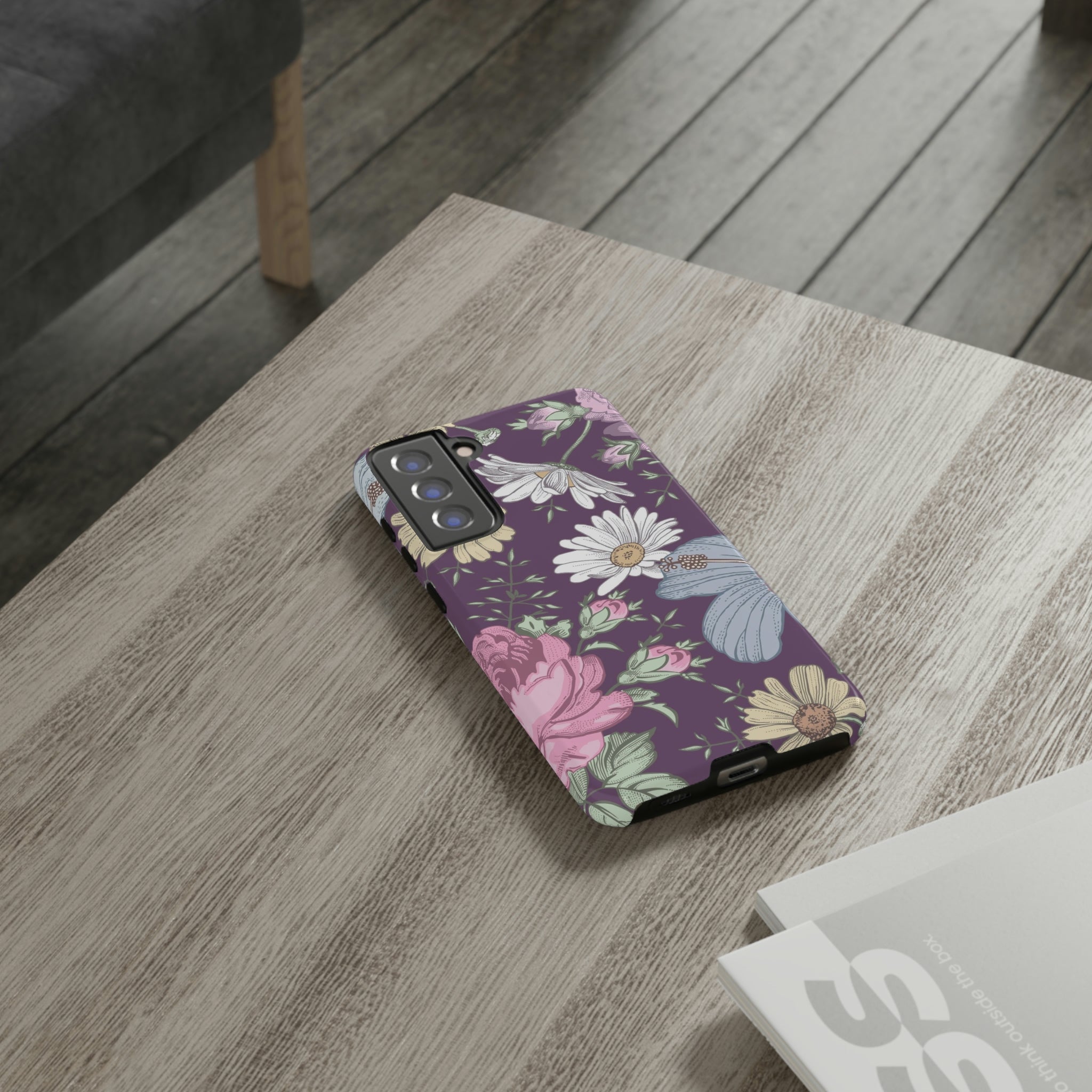 Purple Grass Vintage Flower Samsung Case (Protective) Phone Case